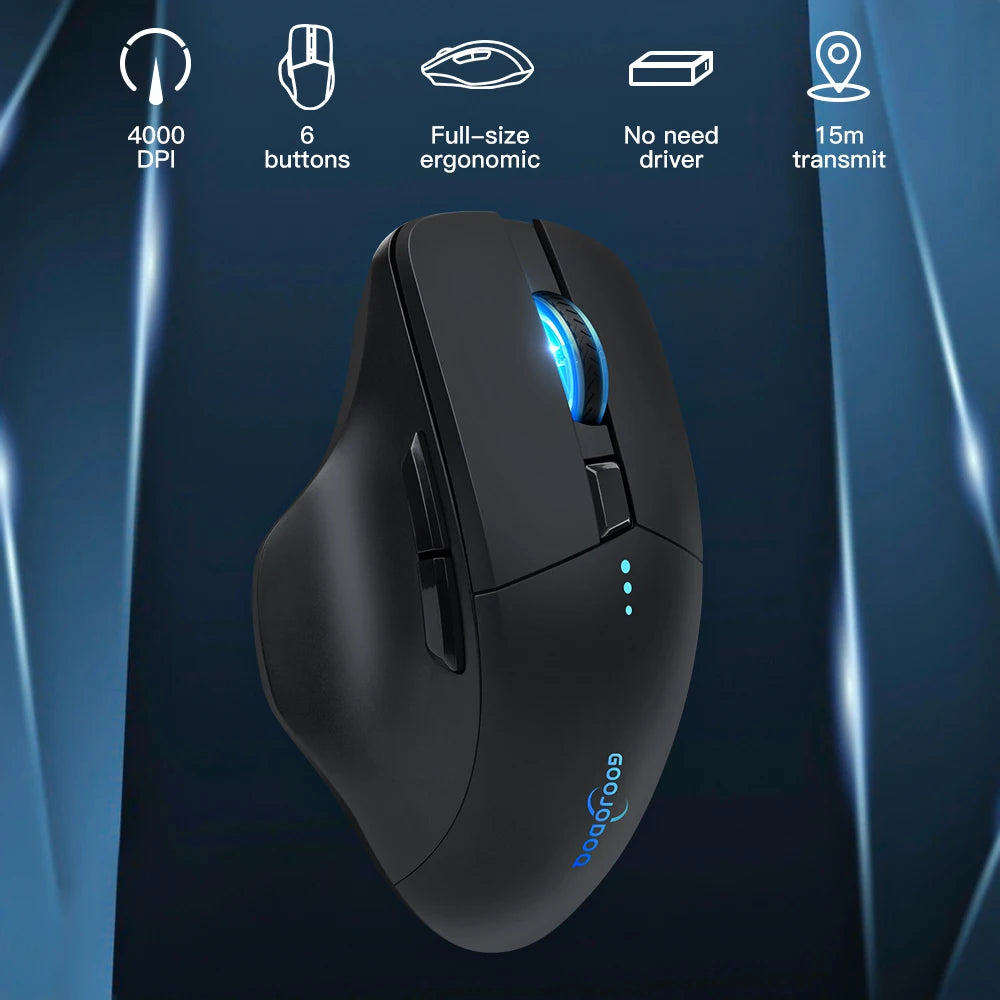Bluetooth wireless mouse 2.4G mouse gamer 4000 DPI Optical Sensor 6