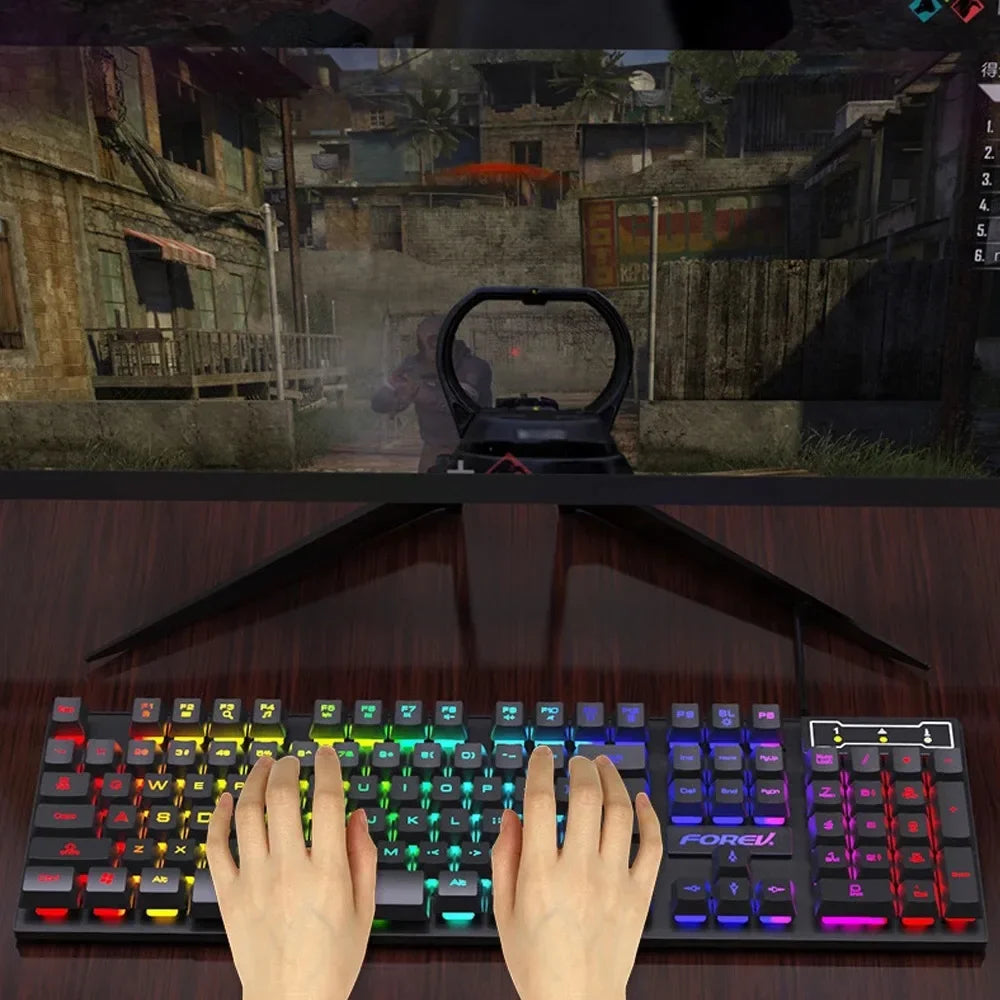 Luminous keyboard And Mouse Set for Gamer PC Laptop Office