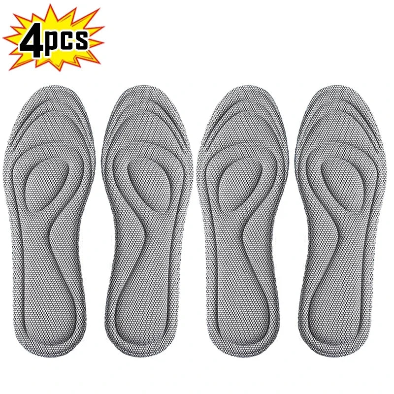 Pairs of Memory Foam Orthopedic Insoles for Shoes, Antibacterial Deodorization