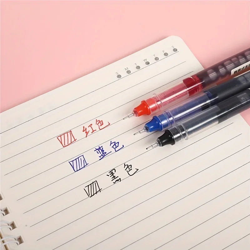 10 Pcs/Set High Quality Needle Type Kawaii Liquid Straight Gel Pens