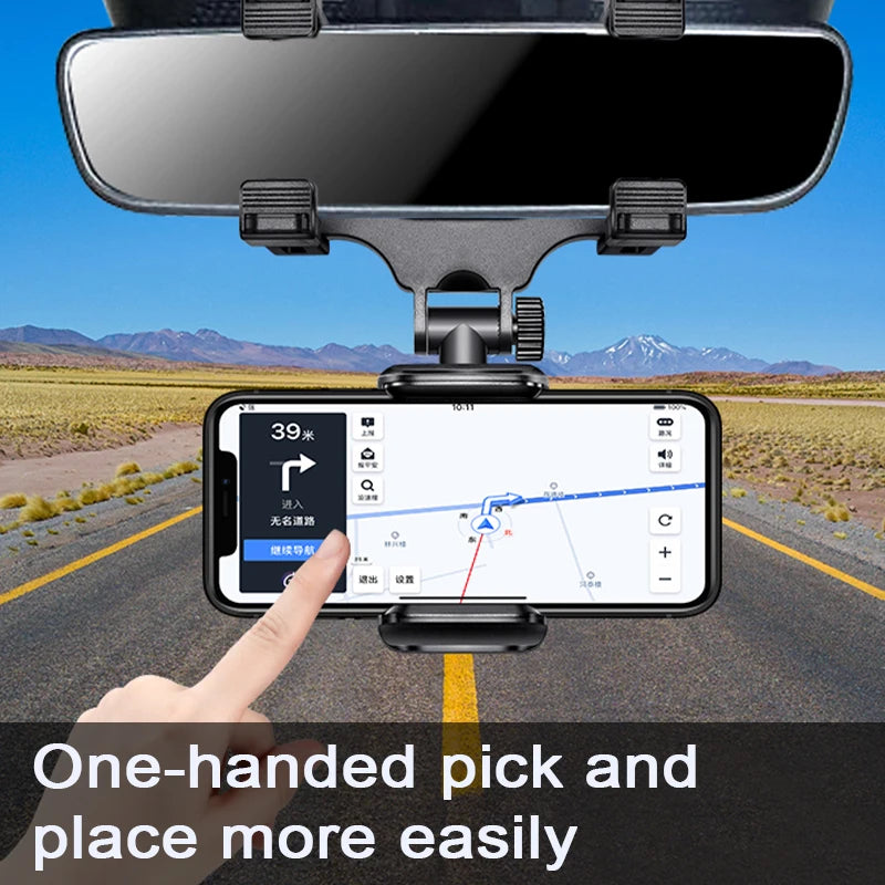 SEAMETAL Rearview Mirror Phone Holder for Car