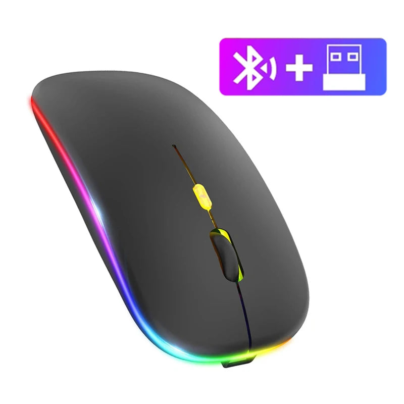 Tri-mode RGB Gaming Mouse Dual BT/2.4G/