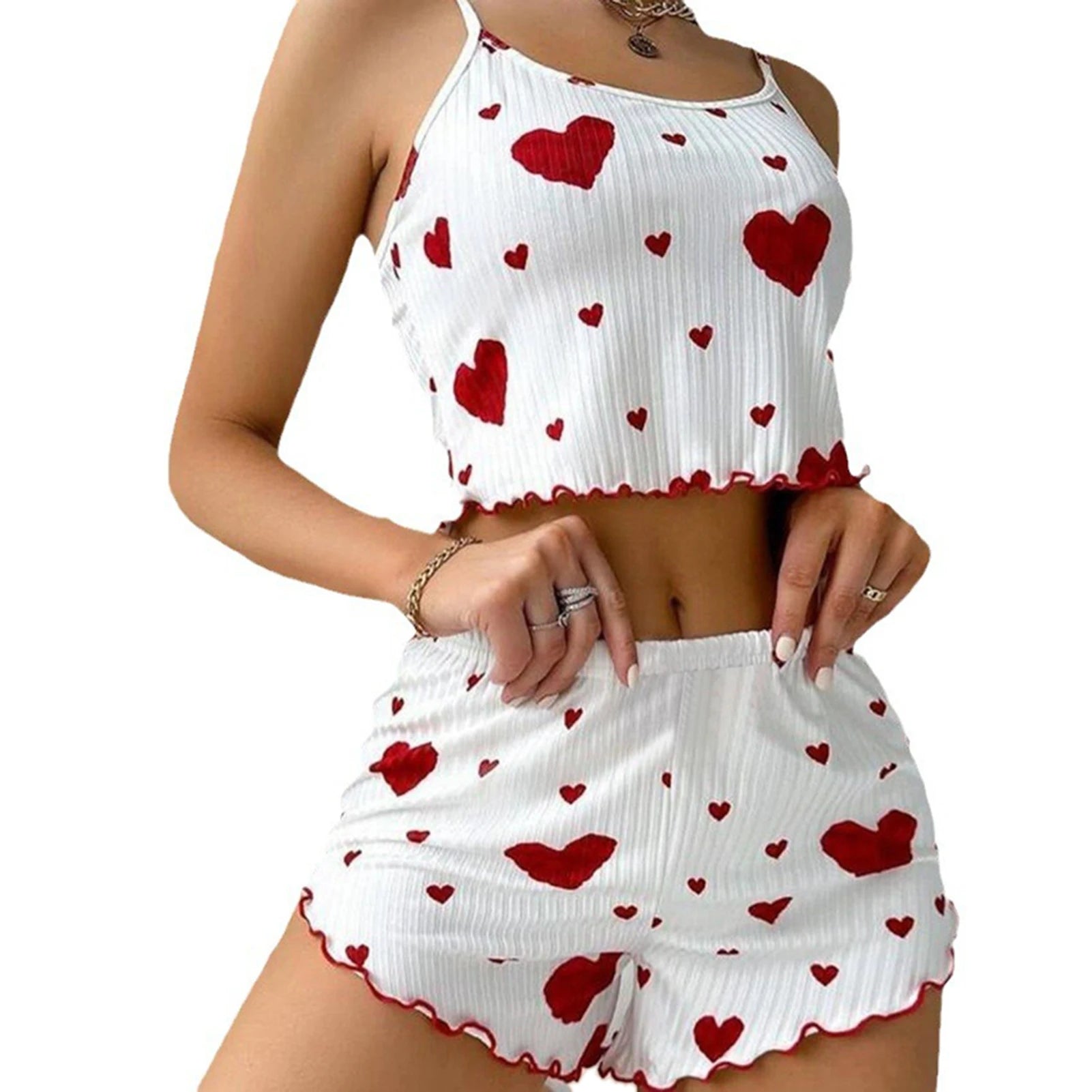 Women's Pajamas Set Sleepwear 2 PCS Short Tank