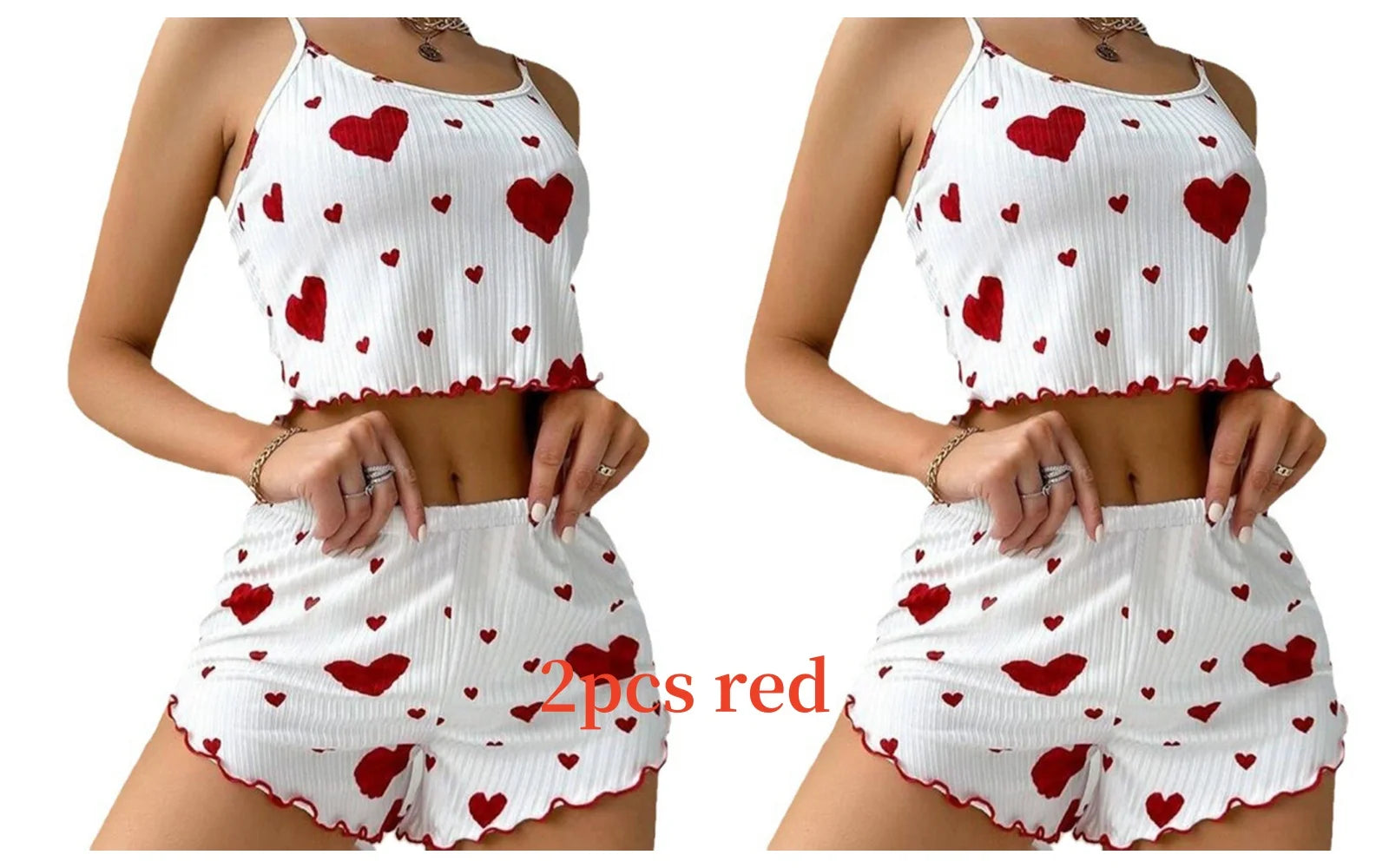 Women's Pajamas Set Sleepwear 2 PCS Short Tank