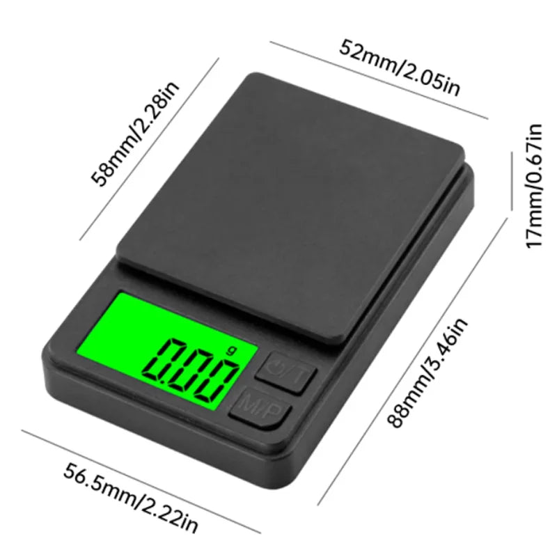 Digital Gram, Food, Jewelry, Ounce/Grain Scale with Backlit LCD
