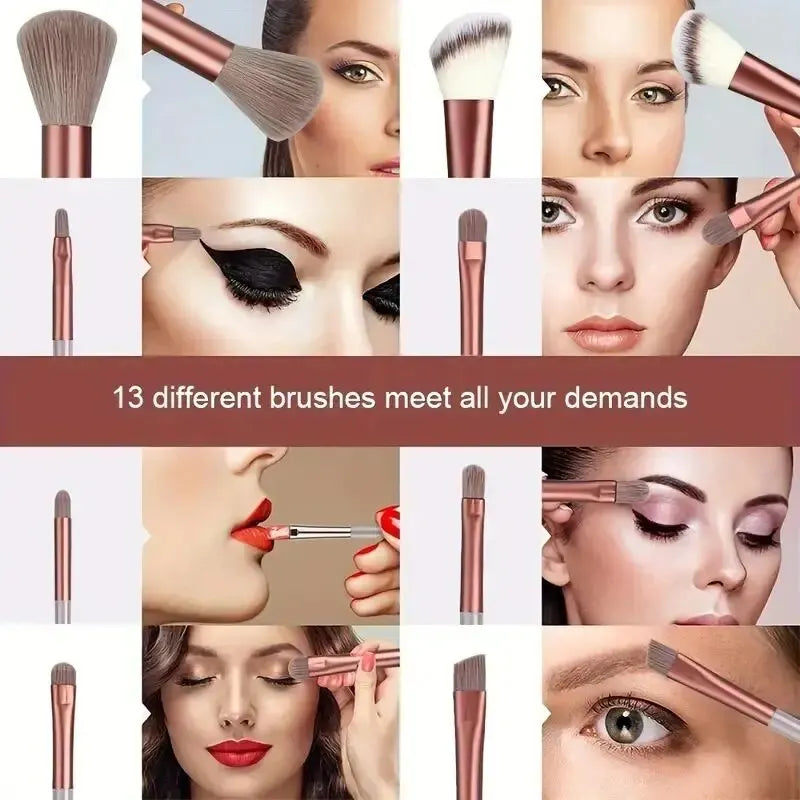 Professional soft and fluffy makeup brushes set cosmetics