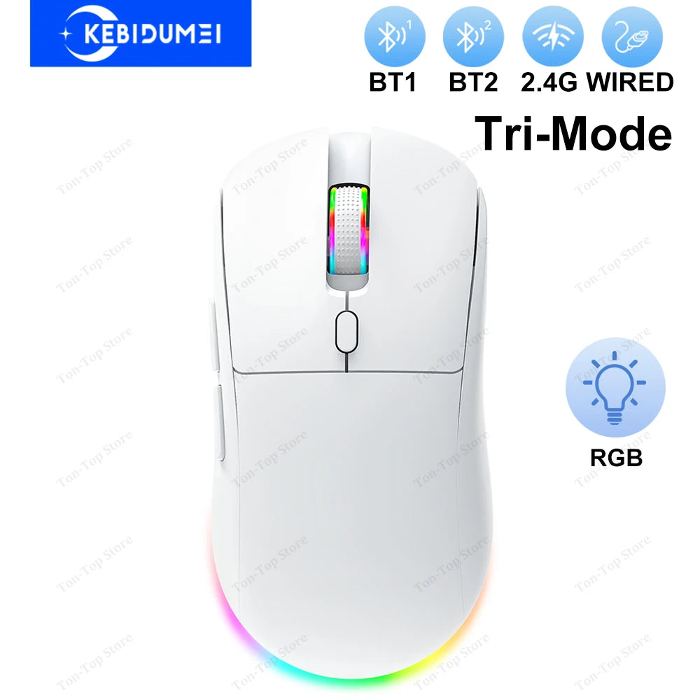 Tri-mode RGB Gaming Mouse Dual BT/2.4G/
