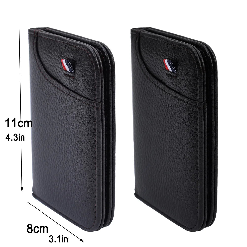 Portable Super Slim Soft Wallet PU Leather Mini Credit Card