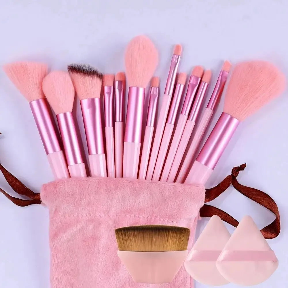 Professional soft and fluffy makeup brushes set cosmetics