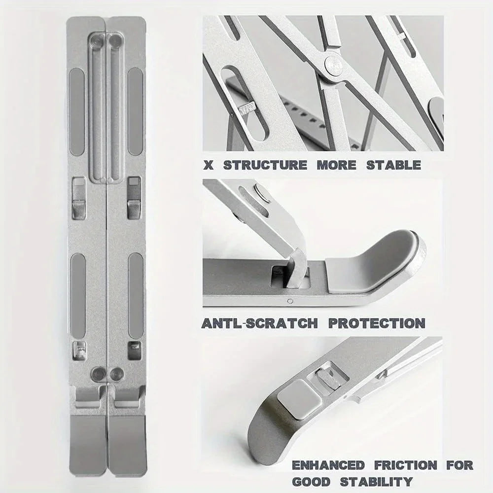 Adjustable Aluminum Laptop Stand - 6-Level Height