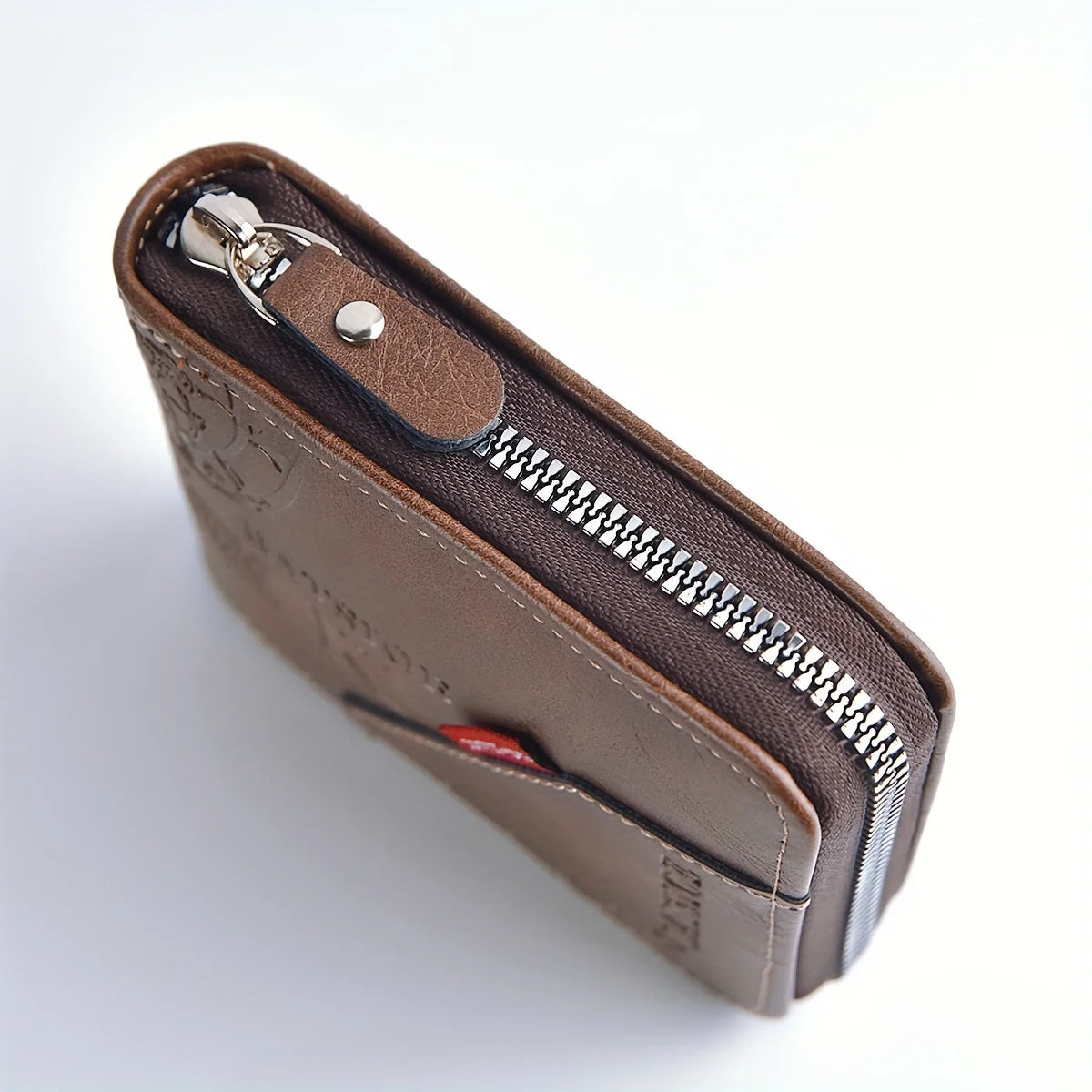 Men's Wallet Made of PU Wax Oil Skin Purse for Men Coin Purse