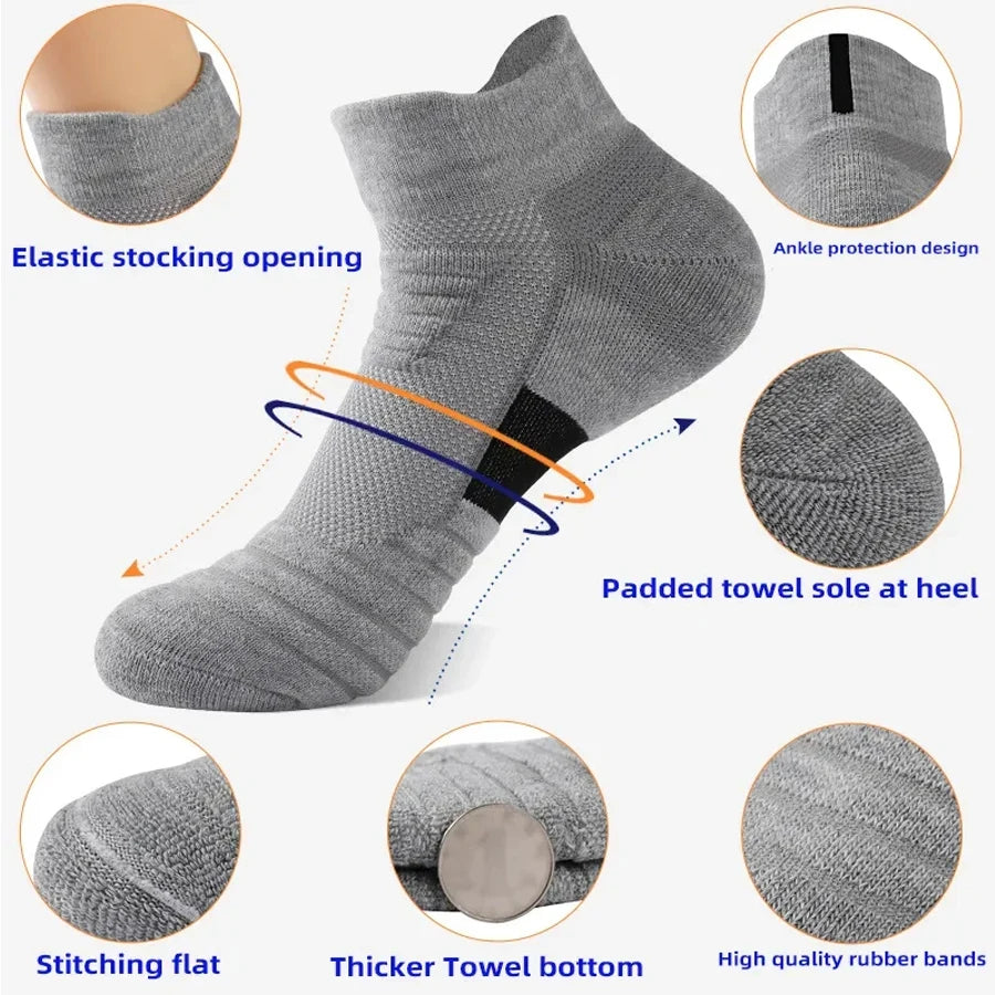 1/3 Pairs of Breathable and Deodorant Non-Slip Socks