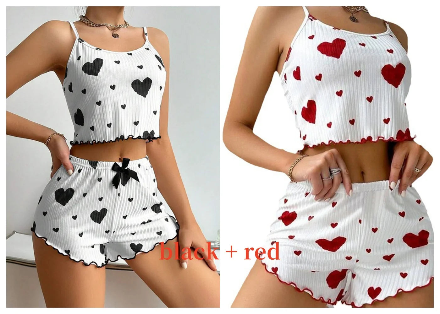 Women's Pajamas Set Sleepwear 2 PCS Short Tank