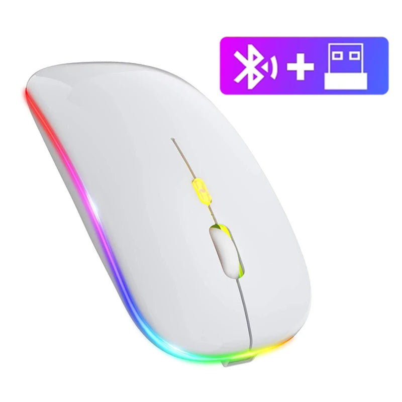 Tri-mode RGB Gaming Mouse Dual BT/2.4G/