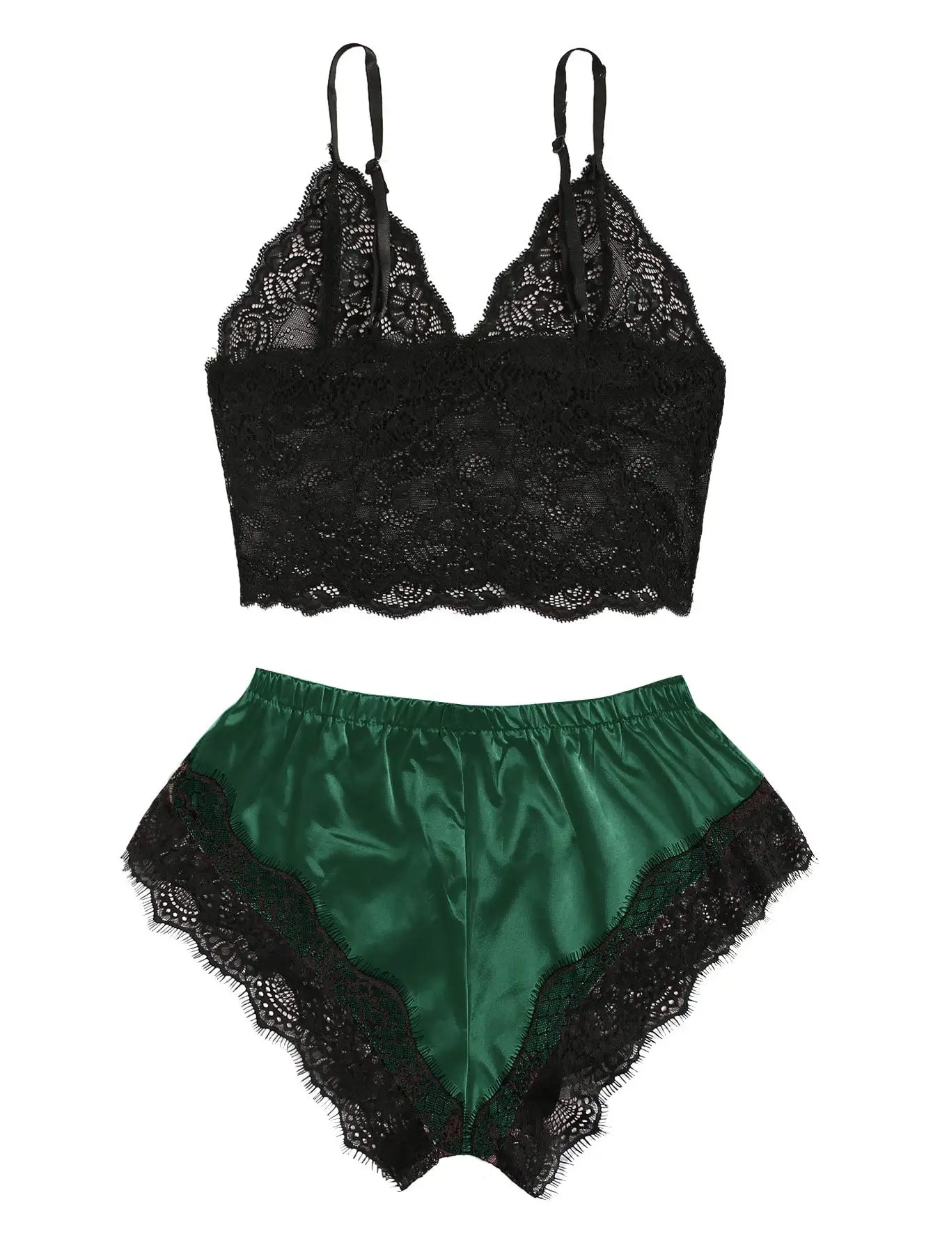 Women's sexy lace pajama set