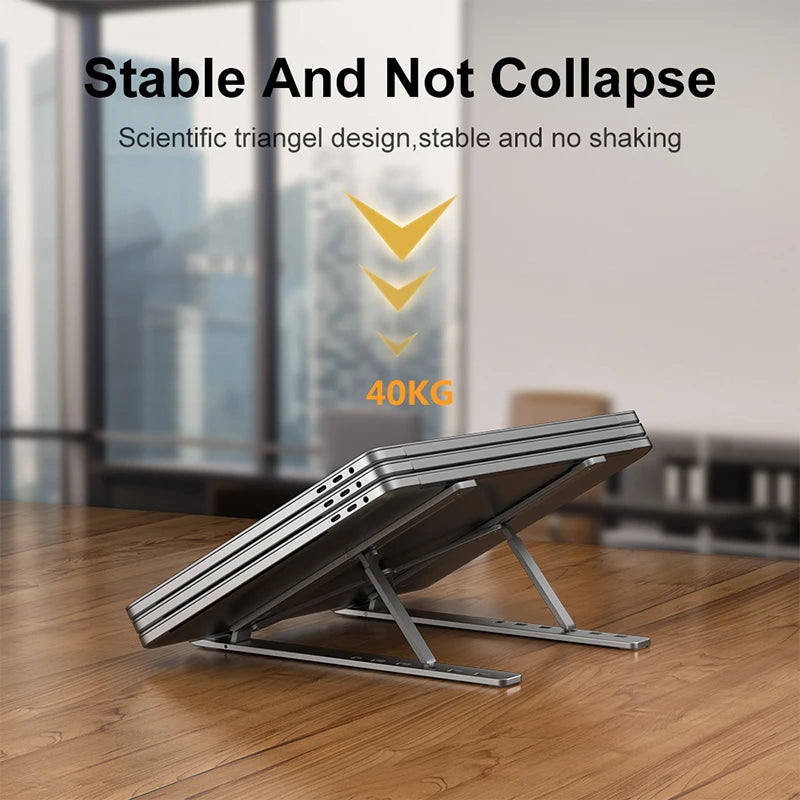 Aluminum Alloy Laptop Holder Stand Adjustable Foldable Portable