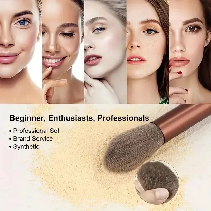 Professional soft and fluffy makeup brushes set cosmetics