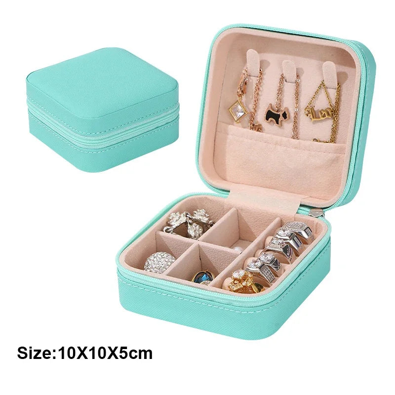 Mini Portable Travel Jewelry Boxes Small Organizer for Earrings Pendants