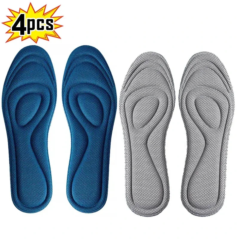 Pairs of Memory Foam Orthopedic Insoles for Shoes, Antibacterial Deodorization