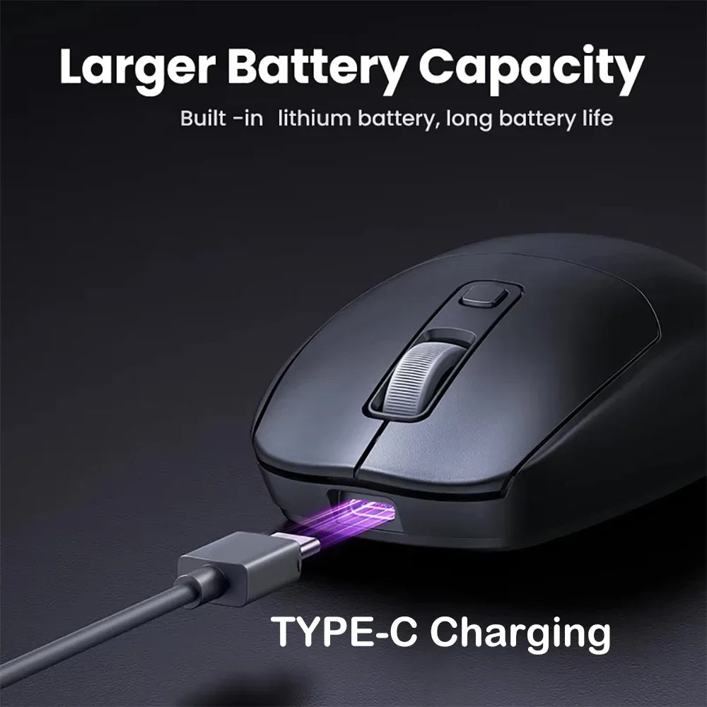 Bluetooth 5.2 Mouse 2.4G Wireless Mouse Dual-Mode Silent