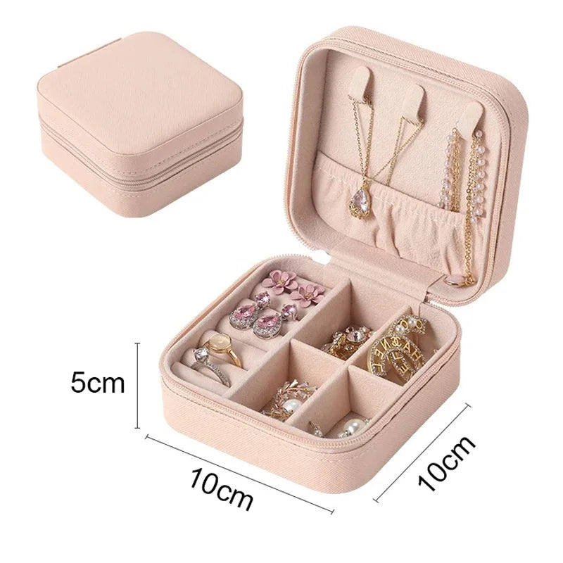 Mini Portable Travel Jewelry Boxes Small Organizer for Earrings Pendants