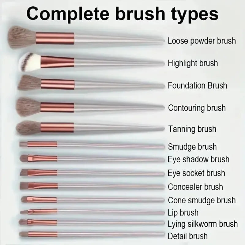 Professional soft and fluffy makeup brushes set cosmetics