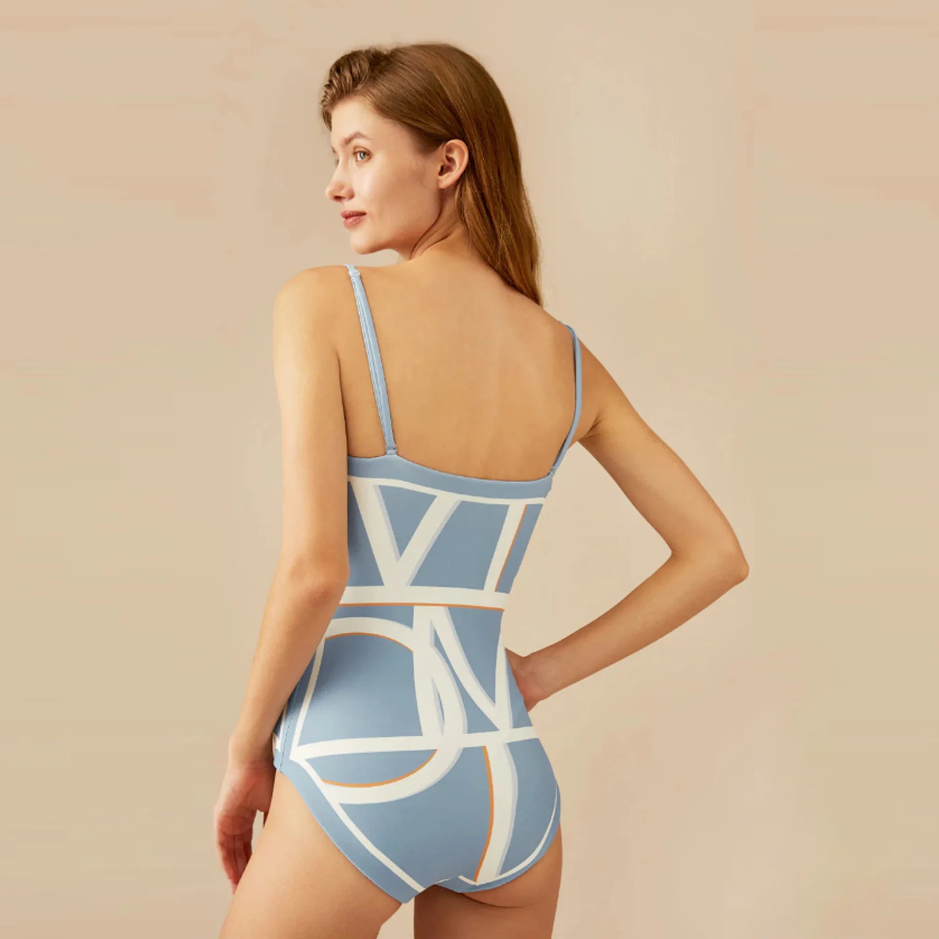 Ins Wind Double-Sided Printed Swimsuit