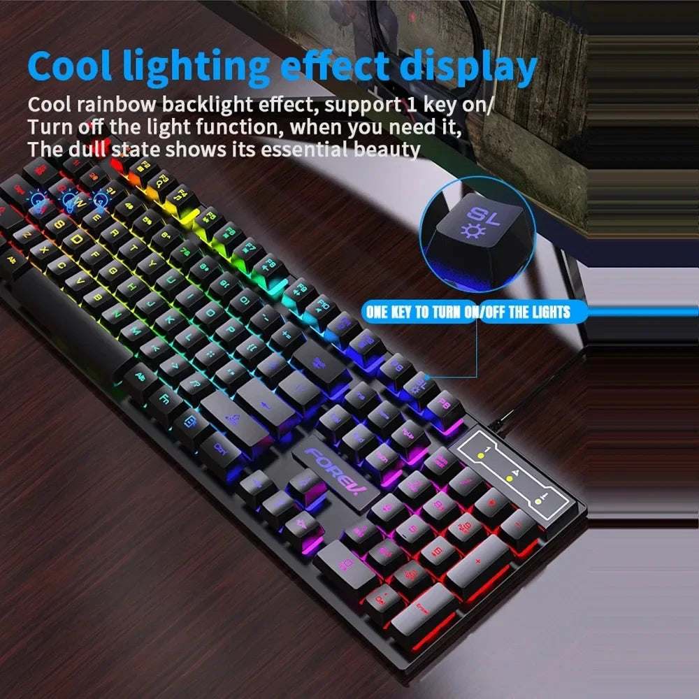 Luminous keyboard And Mouse Set for Gamer PC Laptop Office