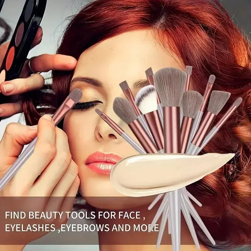 Professional soft and fluffy makeup brushes set cosmetics