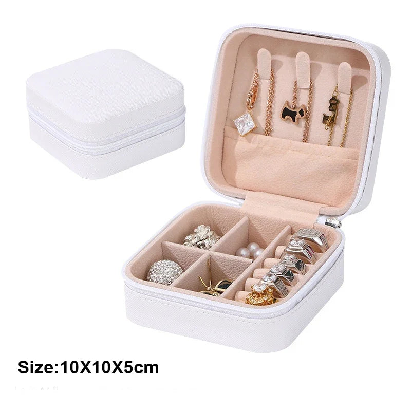 Mini Portable Travel Jewelry Boxes Small Organizer for Earrings Pendants