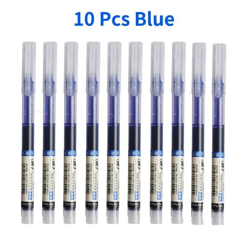 10 Pcs/Set High Quality Needle Type Kawaii Liquid Straight Gel Pens