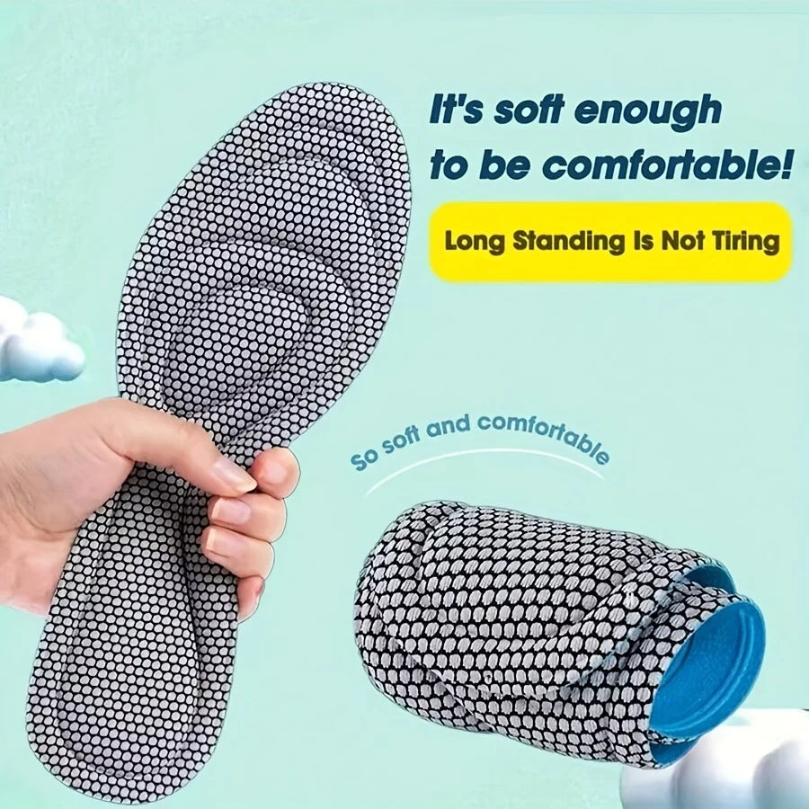 Pairs of Memory Foam Orthopedic Insoles for Shoes, Antibacterial Deodorization
