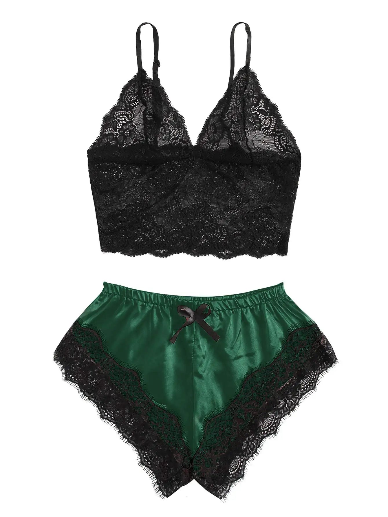Women's sexy lace pajama set