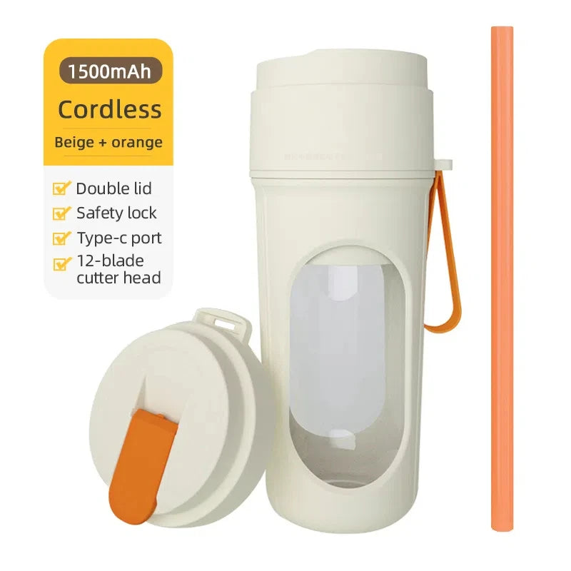 Portable Blender Bottle Electric 6 Blades