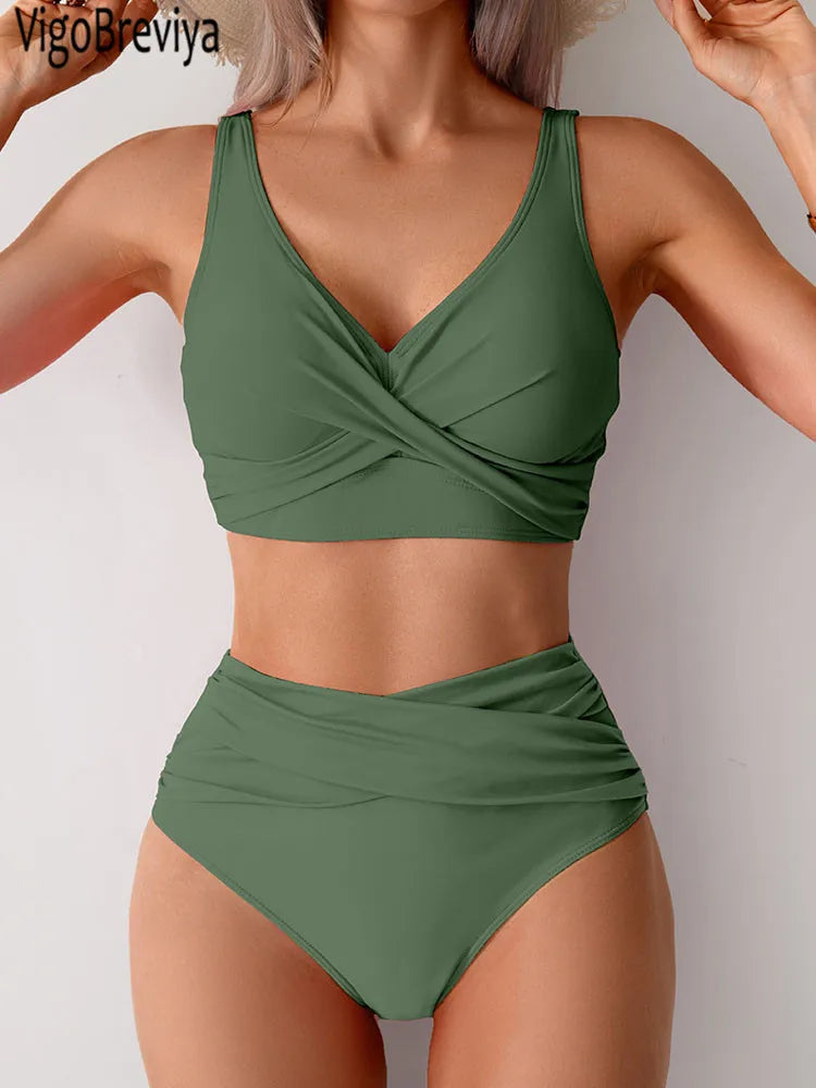 Brazilian Bikini Set High Waist Swimsuit for Beach