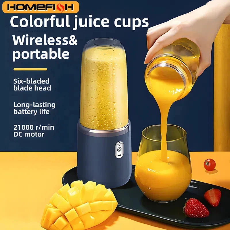 Portable Blender Bottle Electric 6 Blades