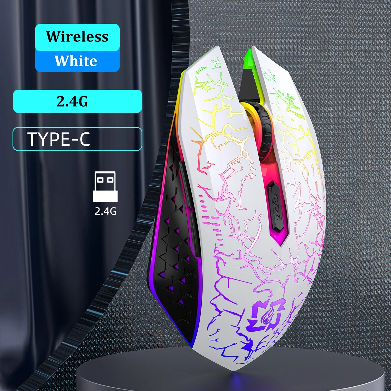Bluetooth 5.2 Mouse RGB 2.4G Wireless