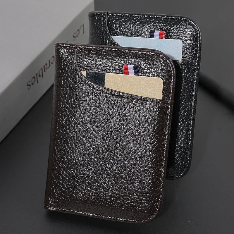 Portable Super Slim Soft Wallet PU Leather Mini Credit Card