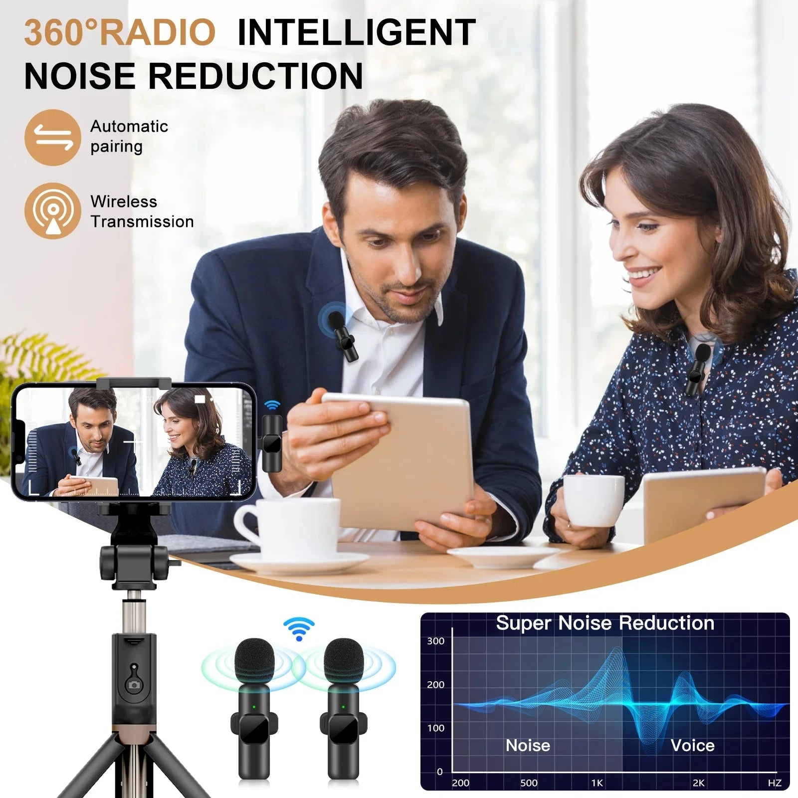 New Wireless Lavalier Microphone Portable