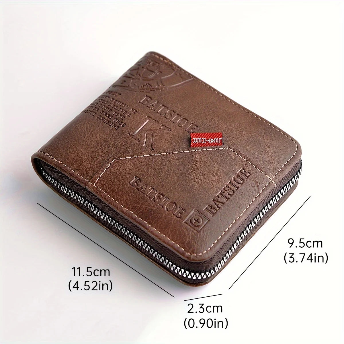 Men's Wallet Made of PU Wax Oil Skin Purse for Men Coin Purse