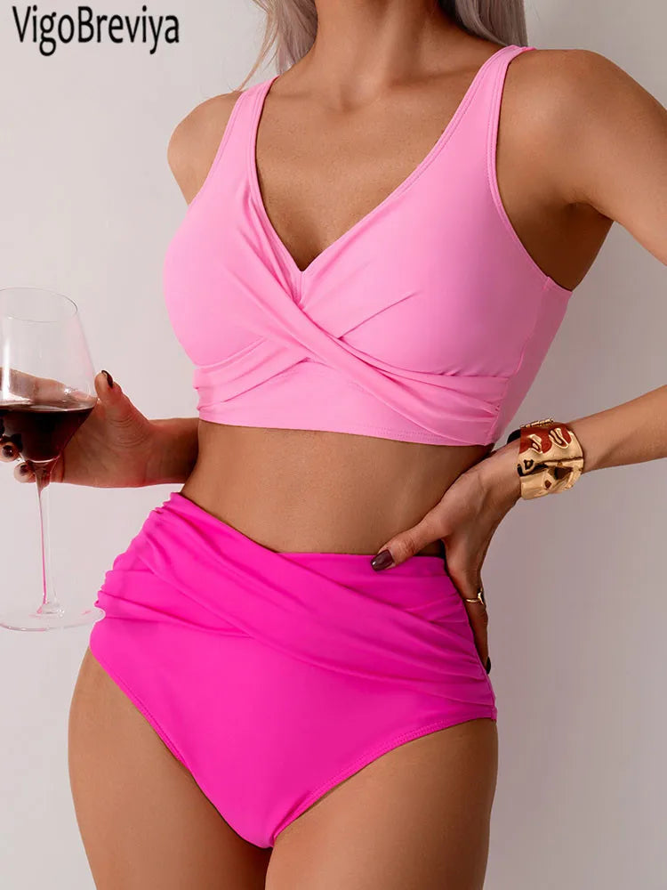 Brazilian Bikini Set High Waist Swimsuit for Beach