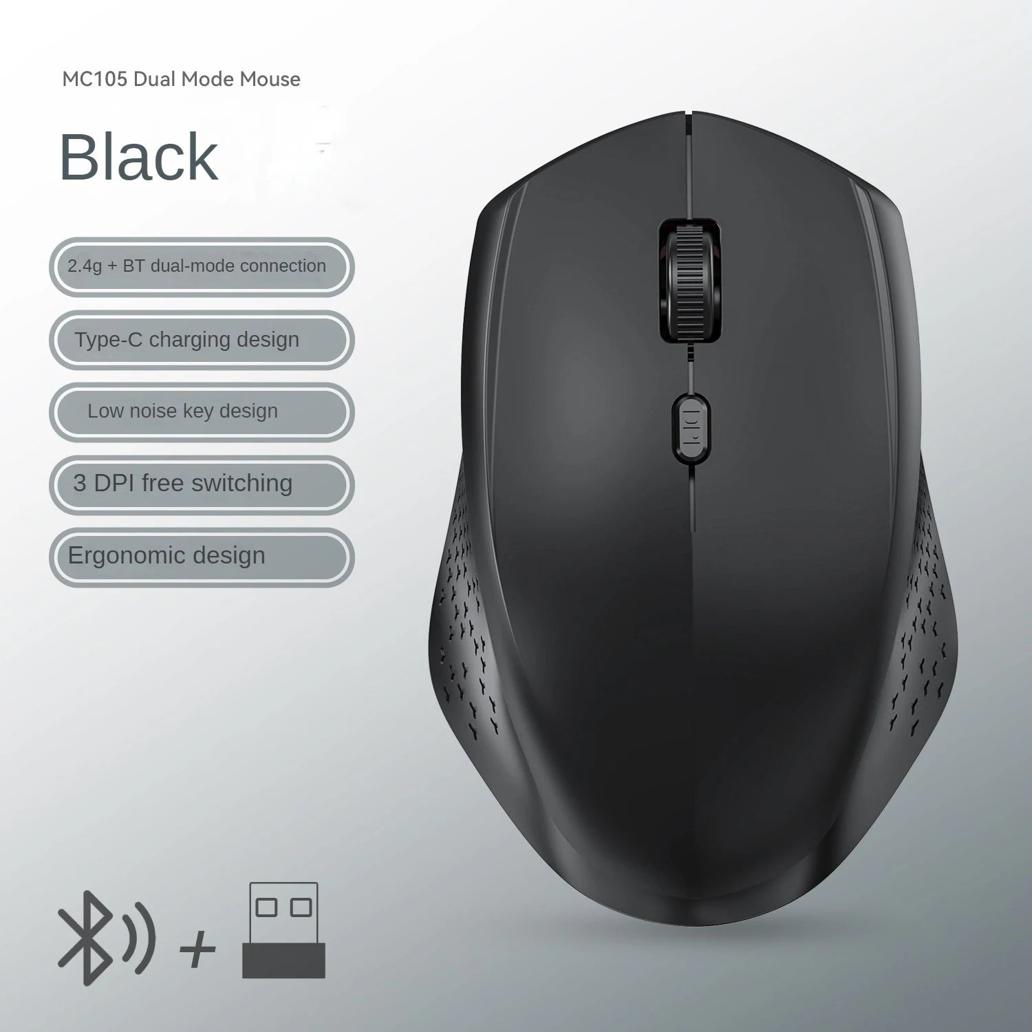 Bluetooth 5.2 Mouse 2.4G Wireless