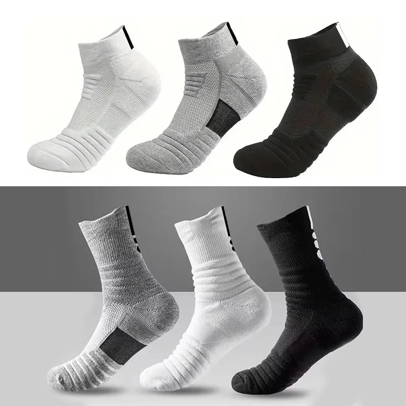 1/3 Pairs of Breathable and Deodorant Non-Slip Socks