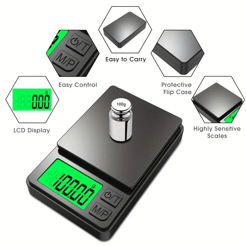 Digital Gram, Food, Jewelry, Ounce/Grain Scale with Backlit LCD
