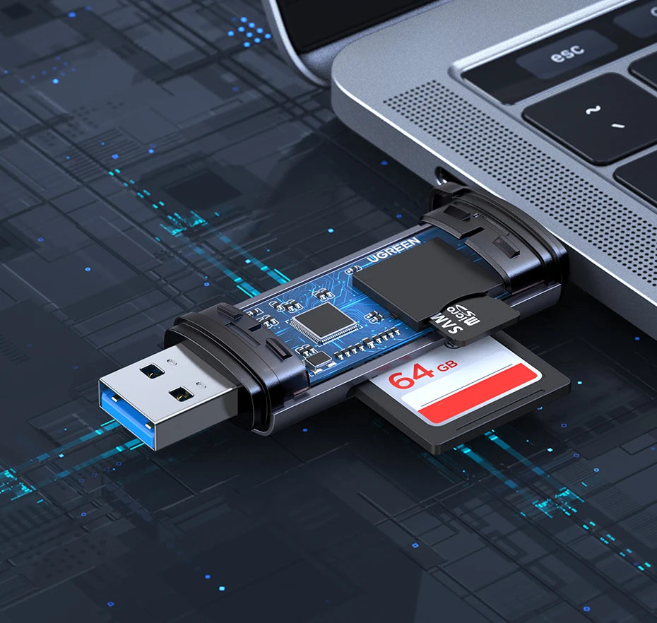 UGREEN Card Reader USB3.0&USB C to SD MicroSD TF Thunderbolt 3