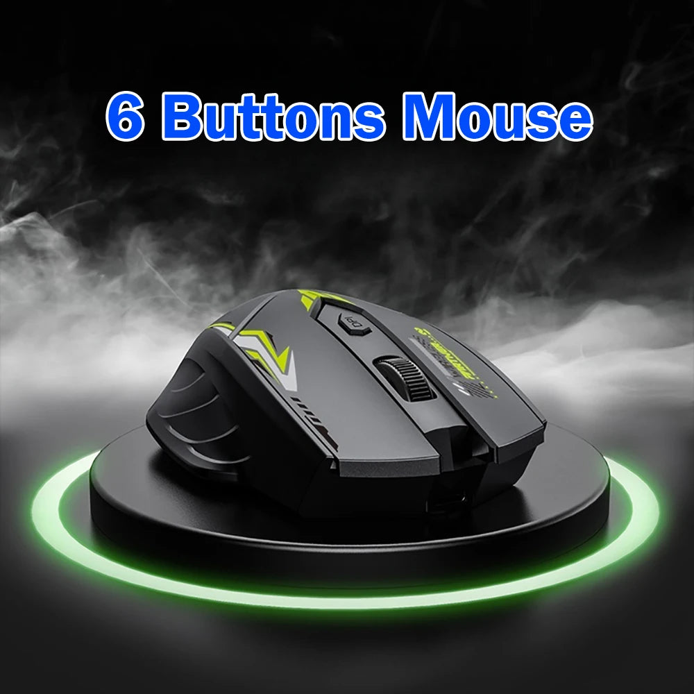 6 Buttons 2.4G Wireless Mouse Bluetooth 5.4