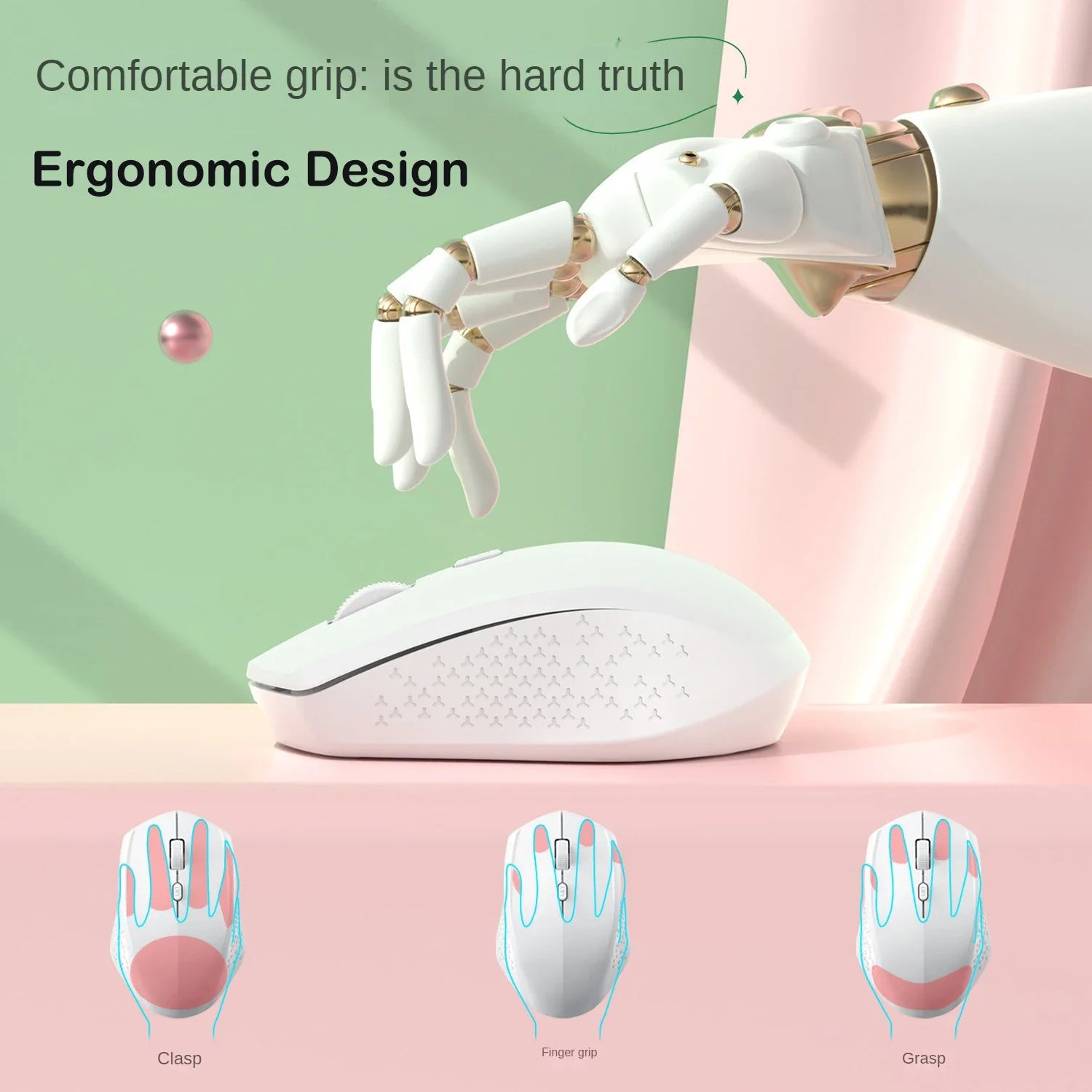 Bluetooth 5.2 Mouse 2.4G Wireless Mouse Dual-Mode Silent