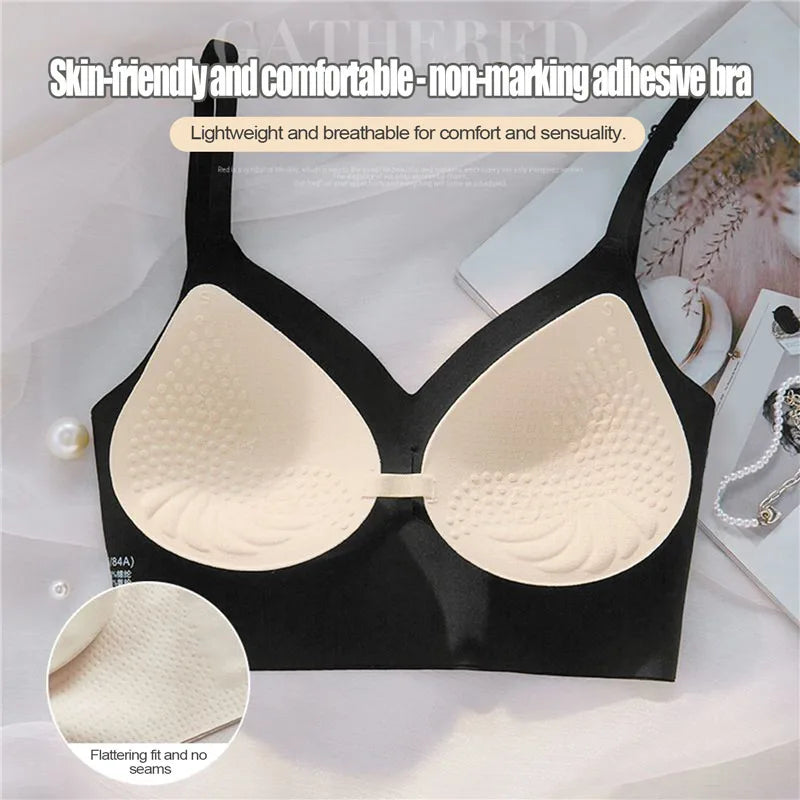 Women's invisible bra with deep U-neck and backless
